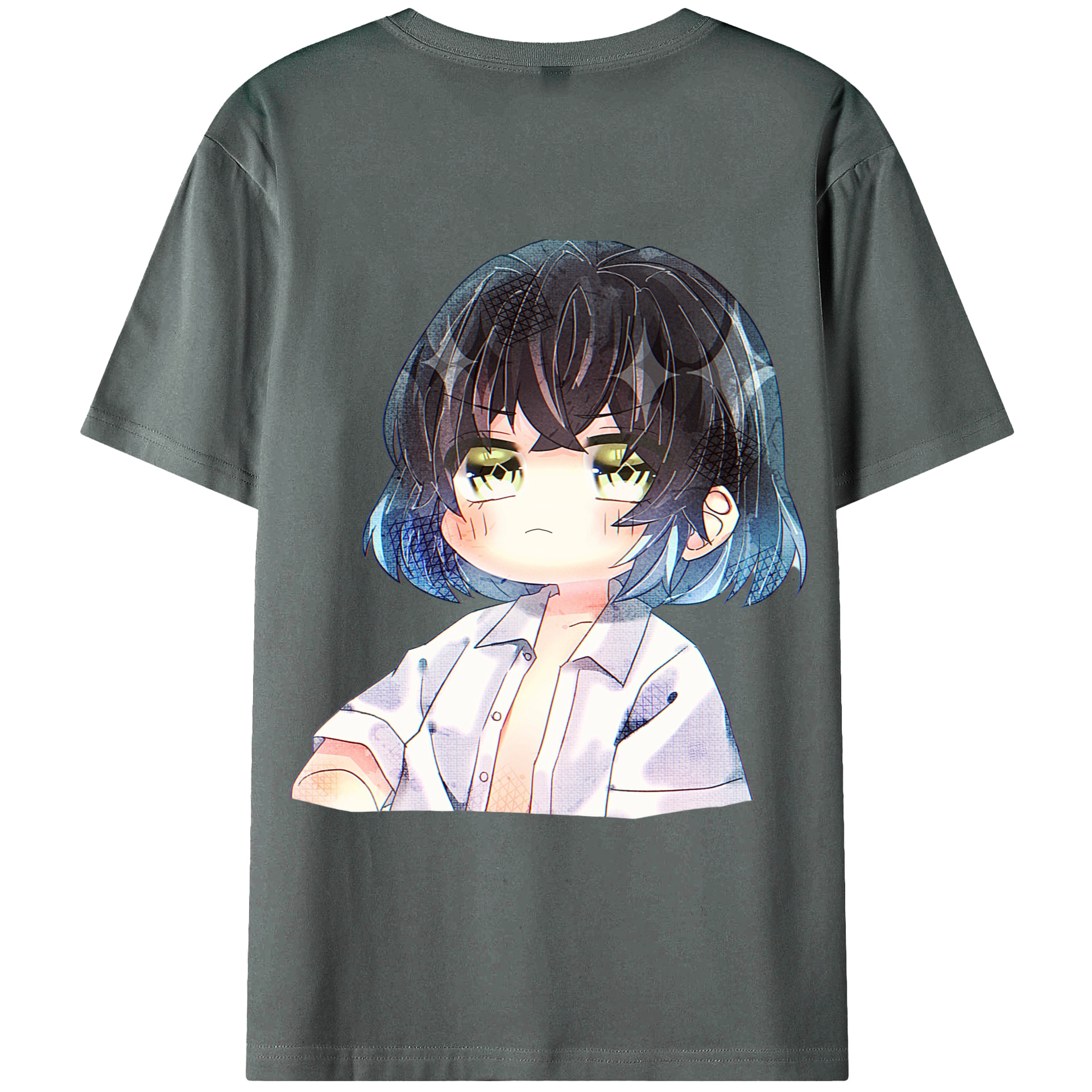 （画像用） 鬼滅の刃（きめつのやいば）嘴平 伊之助／はしびら いのすけ Hashibira Inosuke 綿100％ メンズ半袖Tシャツ（バックプリント） 通気性